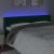 Tăblie de pat cu LED, verde închis, 203x16x78/88 cm, catifea GartenMobel Dekor