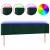 Tăblie de pat cu LED, verde închis, 203x16x78/88 cm, catifea GartenMobel Dekor