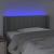 Tăblie de pat cu LED, gri deschis, 83x16x78/88 cm, textil GartenMobel Dekor