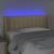 Tăblie de pat cu LED, crem, 83x16x78/88 cm, textil GartenMobel Dekor