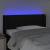 Tăblie de pat cu LED, negru, 93x16x78/88 cm, textil GartenMobel Dekor