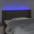 Tăblie de pat cu LED, gri taupe, 93x16x78/88 cm, textil GartenMobel Dekor