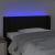 Tăblie de pat cu LED, negru, 103x16x78/88 cm, textil GartenMobel Dekor