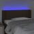 Tăblie de pat cu LED, maro închis, 103x16x78/88 cm, textil GartenMobel Dekor