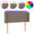 Tăblie de pat cu LED, gri taupe, 103x16x78/88 cm, textil GartenMobel Dekor