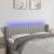 Tăblie de pat cu LED, gri deschis, 147x16x78/88 cm, textil GartenMobel Dekor