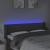 Tăblie de pat cu LED, gri închis, 147x16x78/88 cm, textil GartenMobel Dekor