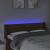Tăblie de pat cu LED, maro închis, 147x16x78/88 cm, textil GartenMobel Dekor