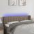Tăblie de pat cu LED, gri taupe, 147x16x78/88 cm, textil GartenMobel Dekor