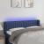 Tăblie de pat cu LED, albastru, 147x16x78/88 cm, textil GartenMobel Dekor