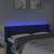 Tăblie de pat cu LED, albastru, 147x16x78/88 cm, textil GartenMobel Dekor