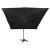 Umbrelă în consolă cu stâlp și LED-uri, negru, 300 cm GartenMobel Dekor