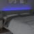 Tăblie de pat cu LED, gri deschis, 163x16x78/88 cm, textil GartenMobel Dekor