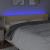 Tăblie de pat cu LED, crem, 163x16x78/88 cm, textil GartenMobel Dekor