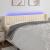 Tăblie de pat cu LED, crem, 163x16x78/88 cm, textil GartenMobel Dekor