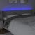 Tăblie de pat cu LED, gri deschis, 183x16x78/88 cm, textil GartenMobel Dekor