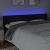 Tăblie de pat cu LED, negru, 183x16x78/88 cm, textil GartenMobel Dekor