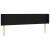 Tăblie de pat cu LED, negru, 183x16x78/88 cm, textil GartenMobel Dekor