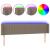 Tăblie de pat cu LED, gri taupe, 183x16x78/88 cm, textil GartenMobel Dekor