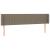 Tăblie de pat cu LED, gri taupe, 183x16x78/88 cm, textil GartenMobel Dekor