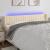 Tăblie de pat cu LED, crem, 183x16x78/88 cm, textil GartenMobel Dekor