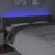 Tăblie de pat cu LED, gri închis, 203x16x78/88 cm, textil GartenMobel Dekor