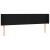 Tăblie de pat cu LED, negru, 203x16x78/88 cm, textil GartenMobel Dekor