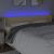 Tăblie de pat cu LED, crem, 203x16x78/88 cm, textil GartenMobel Dekor