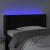 Tăblie de pat cu LED, negru, 83x16x78/88 cm, catifea GartenMobel Dekor