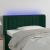 Tăblie de pat cu LED, verde închis, 83x16x78/88 cm, catifea GartenMobel Dekor