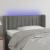 Tăblie de pat cu LED, gri deschis, 93x16x78/88 cm, catifea GartenMobel Dekor