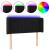 Tăblie de pat cu LED, negru, 93x16x78/88 cm, catifea GartenMobel Dekor