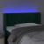 Tăblie de pat cu LED, verde închis, 93x16x78/88 cm, catifea GartenMobel Dekor