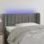 Tăblie de pat cu LED, gri deschis, 103x16x78/88 cm, catifea GartenMobel Dekor