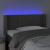 Tăblie de pat cu LED, gri închis, 103x16x78/88 cm, catifea GartenMobel Dekor