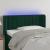 Tăblie de pat cu LED, verde închis, 103x16x78/88 cm, catifea GartenMobel Dekor