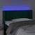 Tăblie de pat cu LED, verde închis, 103x16x78/88 cm, catifea GartenMobel Dekor