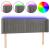 Tăblie de pat cu LED, gri deschis, 147x16x78/88 cm, catifea GartenMobel Dekor