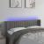 Tăblie de pat cu LED, gri deschis, 147x16x78/88 cm, catifea GartenMobel Dekor