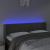 Tăblie de pat cu LED, gri închis, 147x16x78/88 cm, catifea GartenMobel Dekor