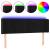Tăblie de pat cu LED, negru, 147x16x78/88 cm, catifea GartenMobel Dekor