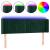 Tăblie de pat cu LED, verde închis, 147x16x78/88 cm, catifea GartenMobel Dekor