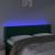 Tăblie de pat cu LED, verde închis, 147x16x78/88 cm, catifea GartenMobel Dekor