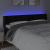 Tăblie de pat cu LED, negru, 163x16x78/88 cm, catifea GartenMobel Dekor