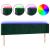 Tăblie de pat cu LED, verde închis, 163x16x78/88 cm, catifea GartenMobel Dekor