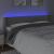 Tăblie de pat cu LED, gri deschis, 183x16x78/88 cm, catifea GartenMobel Dekor