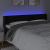 Tăblie de pat cu LED, negru, 183x16x78/88 cm, catifea GartenMobel Dekor