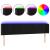 Tăblie de pat cu LED, negru, 183x16x78/88 cm, catifea GartenMobel Dekor