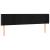 Tăblie de pat cu LED, negru, 183x16x78/88 cm, catifea GartenMobel Dekor
