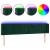 Tăblie de pat cu LED, verde închis, 183x16x78/88 cm, catifea GartenMobel Dekor